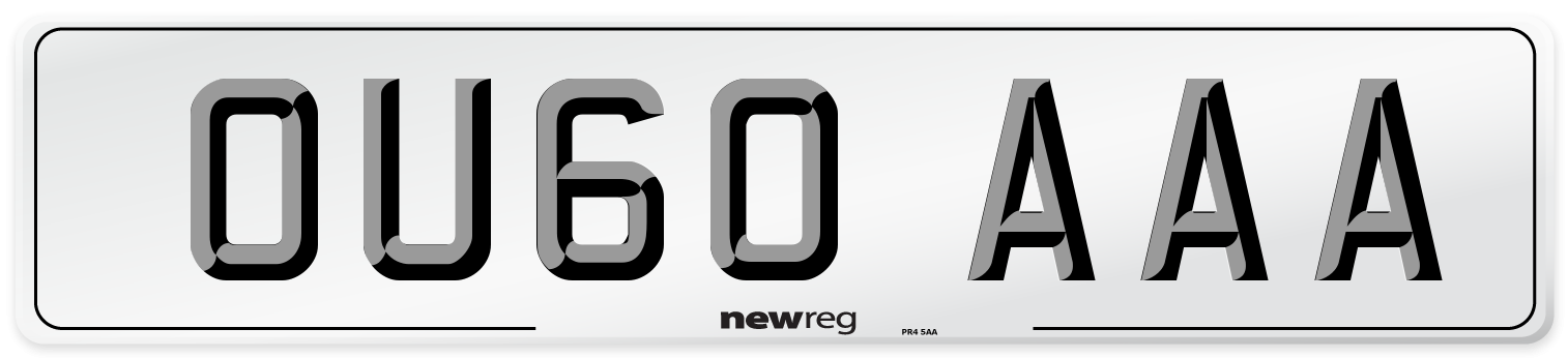 OU60 AAA Number Plate from New Reg
